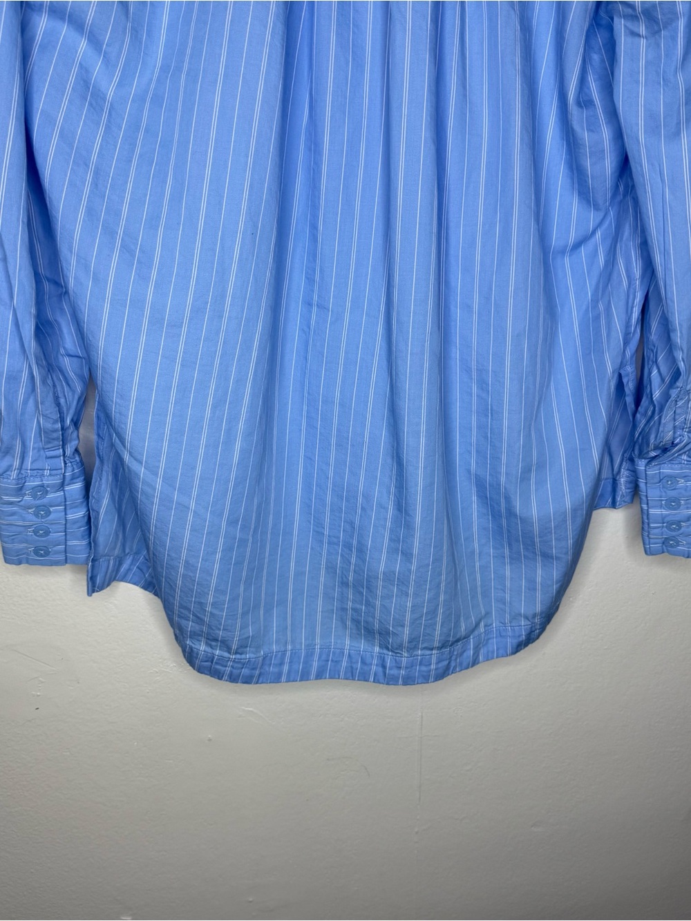 Free People Oversized Button downs shirts stripe Blue/White Sz S - Picture 5 of 7